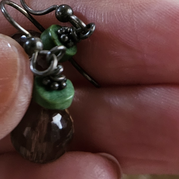 Handmade smokey quartz earrings - Picture 3 of 3